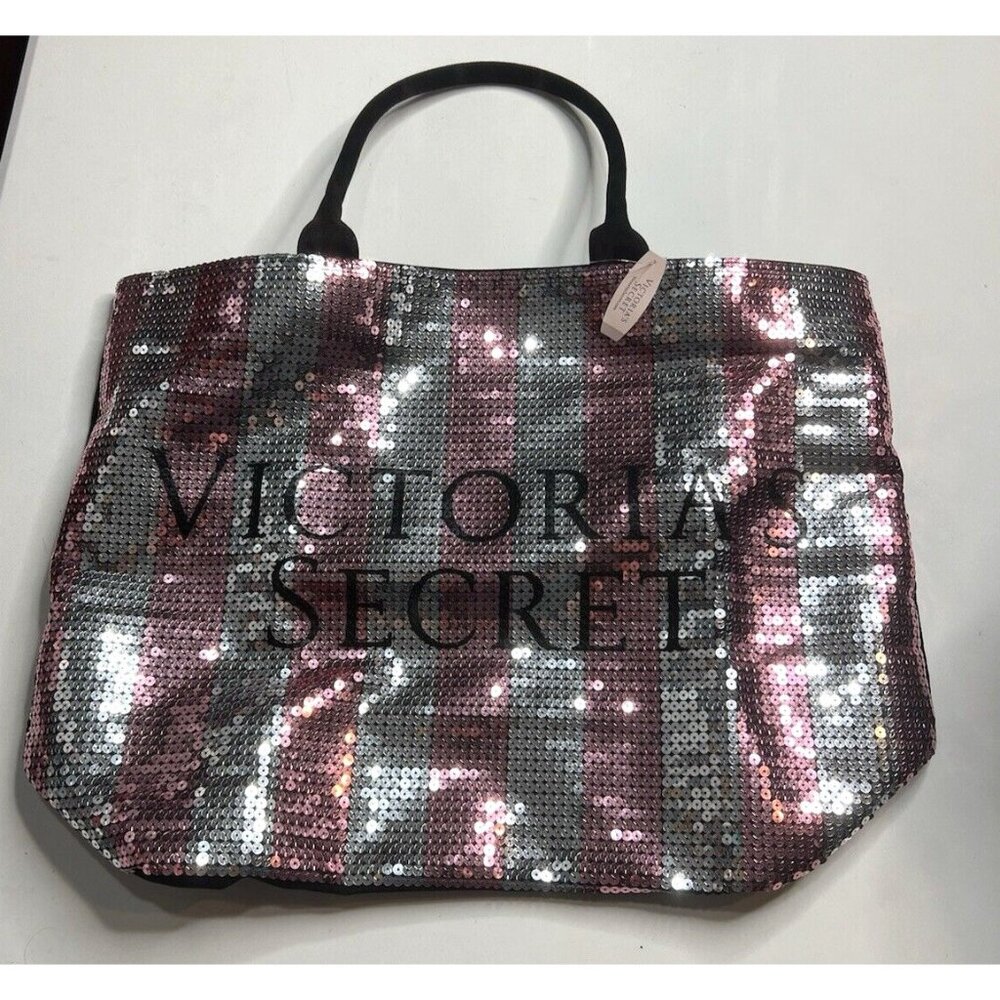 Victoria's Secret Pink & Silver Sequin Weekend Tote, NWT – Limited Edition